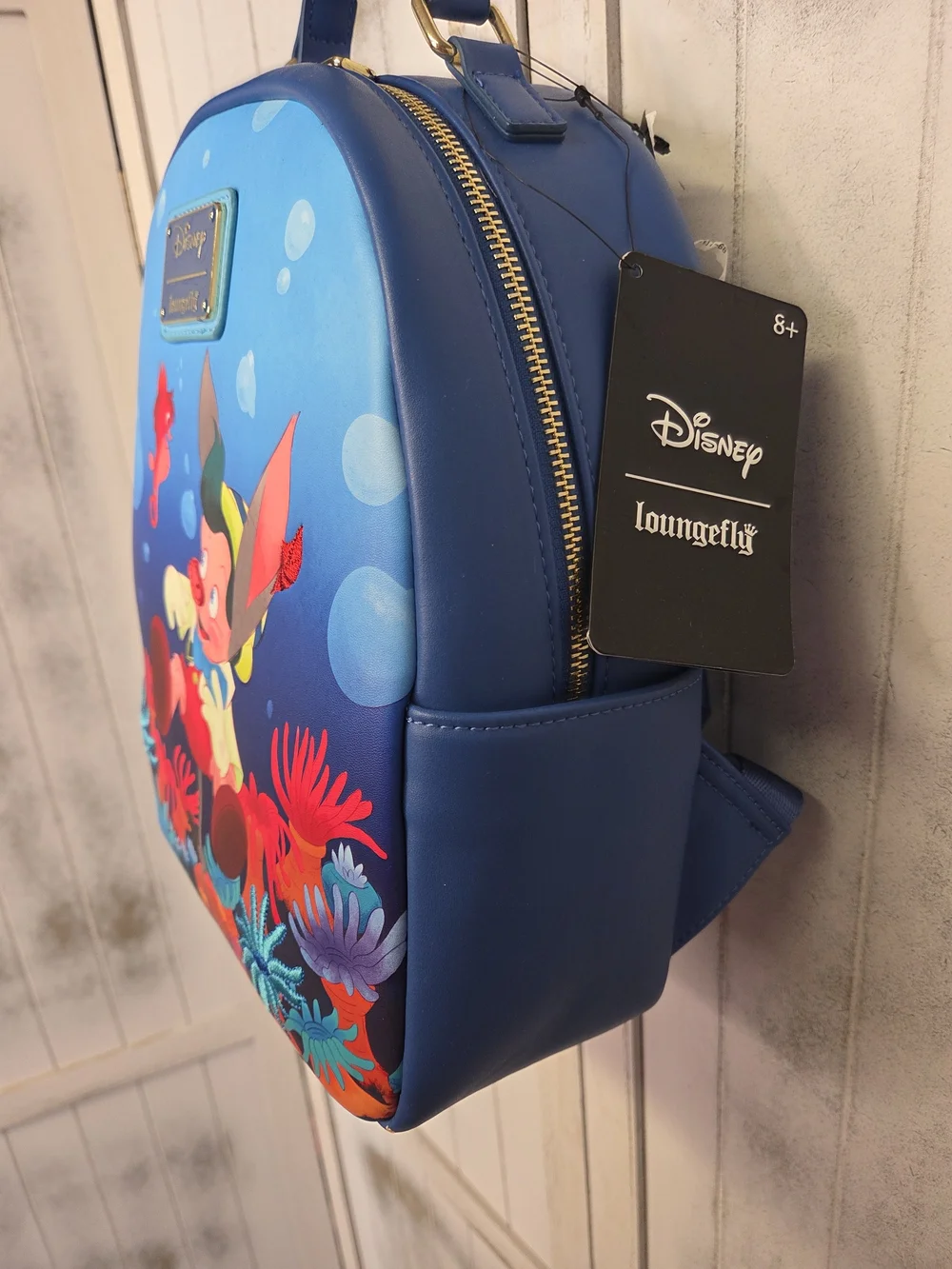 NWT Disney Loungefly Pinocchio Underwater Mini Backpack